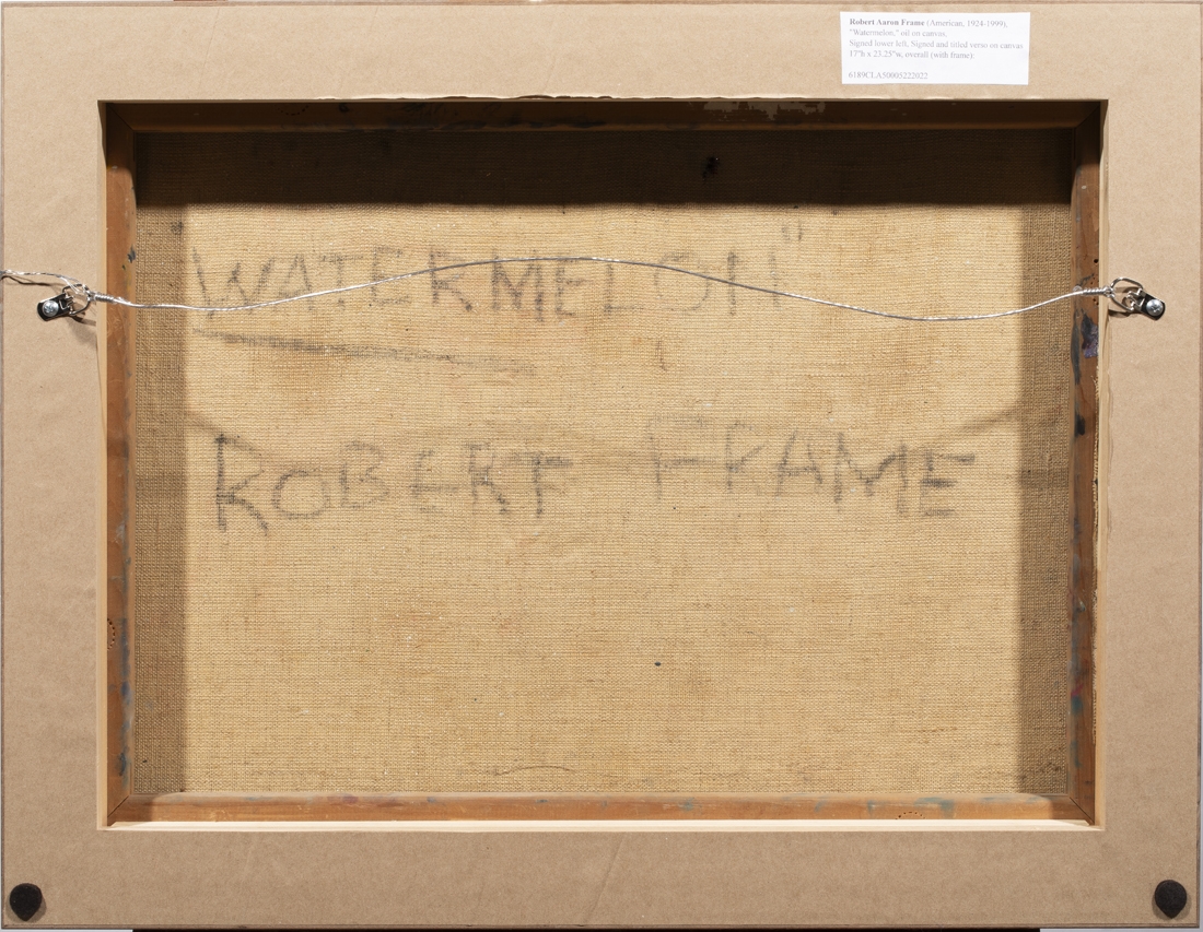 Artwork by Robert Frame, Watermelon,, Made of oil on canvas