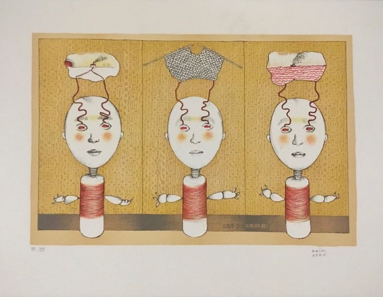 Artwork by Haim Kern, KERN Haïm Lithograph signed lower right and numbered on 20 ex, Made of Lithograph