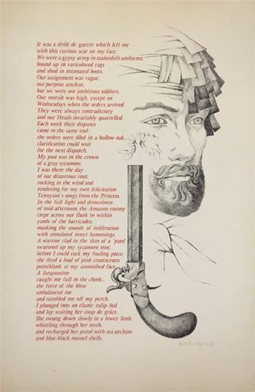 BURNETT Virgil Lithograph signed lower right by Virgil Burnett