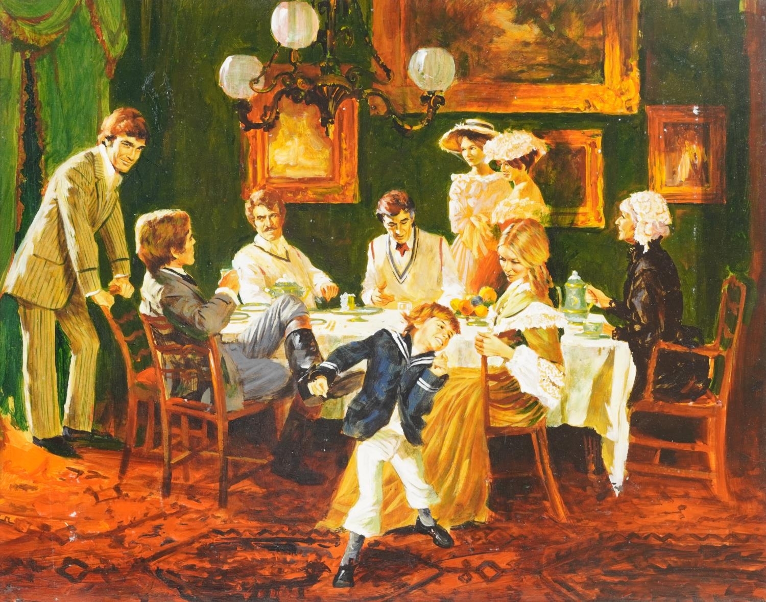 Len Thurston | Young Renny and Eight People in snow | MutualArt