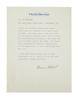 Frank Sinatra | Signed Ed McMahon Holiday Letter - Paul Sawyer