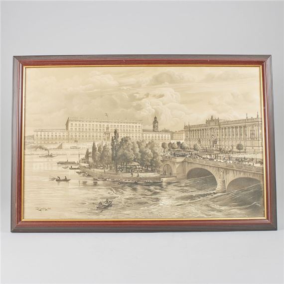 Stockholms ström by David Ljungdahl, dated 1898