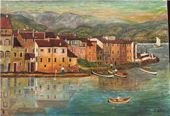 Ernest BRAY (1883-1969) Saint-Florent, Corsica, 63 Oil on canvas Signed and dated lower right 51 x 73 cm Unframed On joint 20th-century French school Promenade Oil on canvas Signed indistinctly lower left Unframed 60 x 81 cm - Ernest Bray