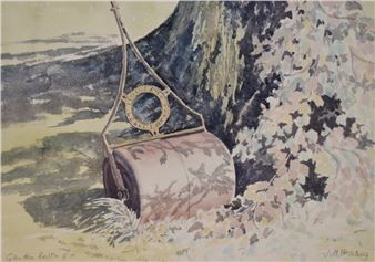 Jill Healing (20th Century), watercolours, Three illustrations - 'Alvis' of automobilia interest - Jill Healing