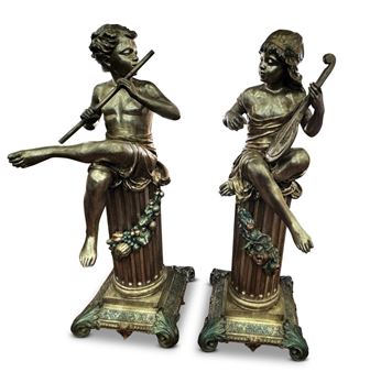 Pair of Classical Style Sculptures by S.Keliam - S. Keliam