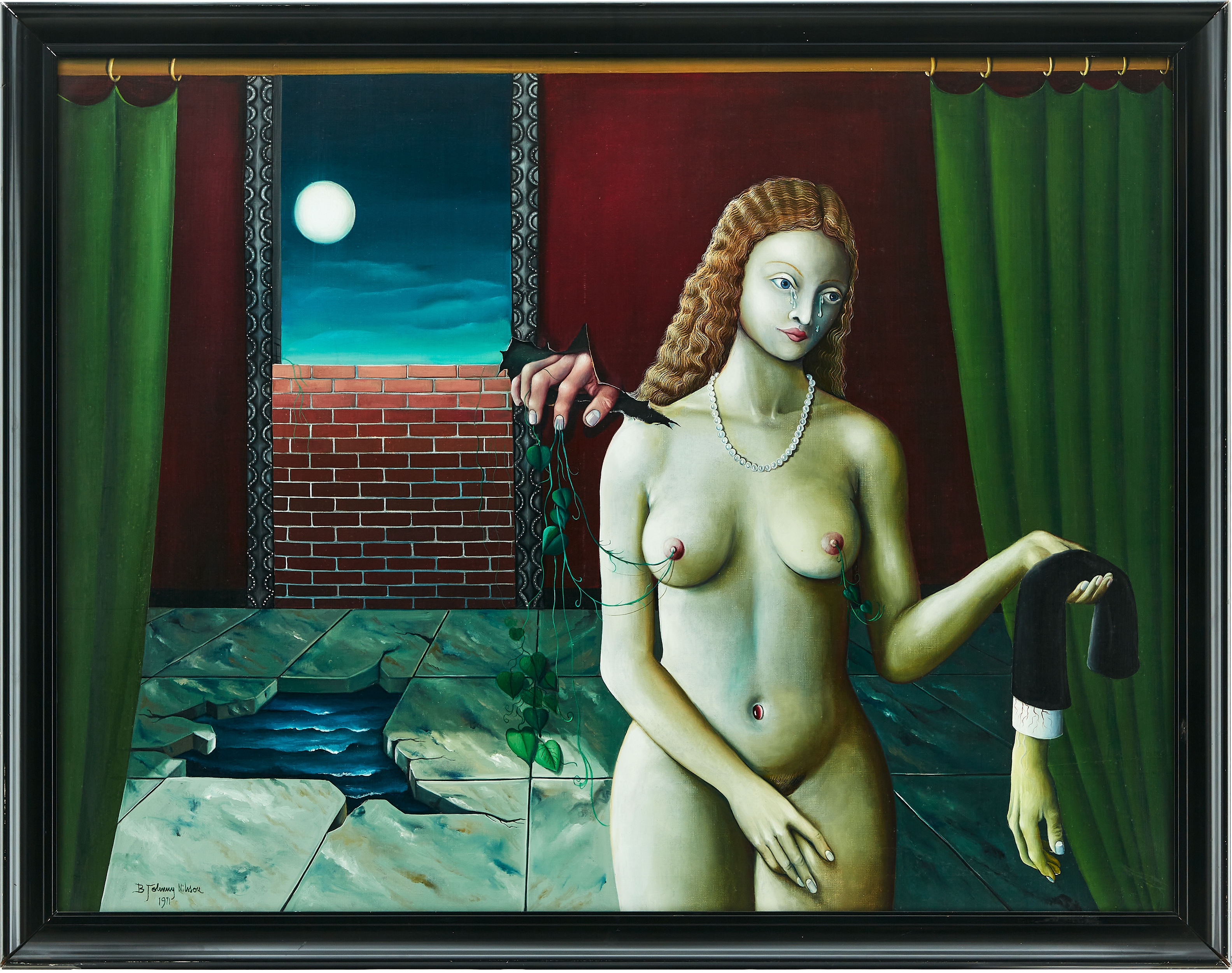 Artwork by Bert-Johnny Nilsson, Surrealistisk komposition, Made of oil on canvas