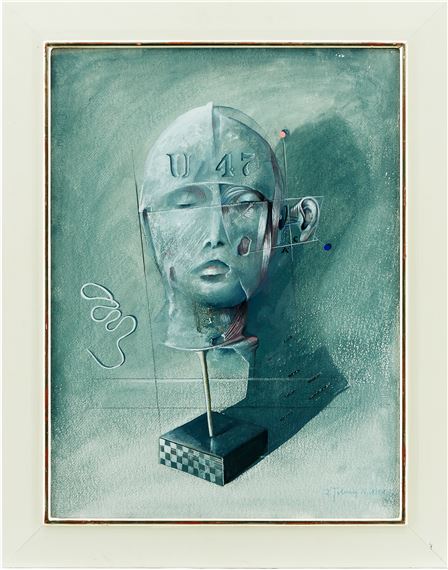 Komposition med byst