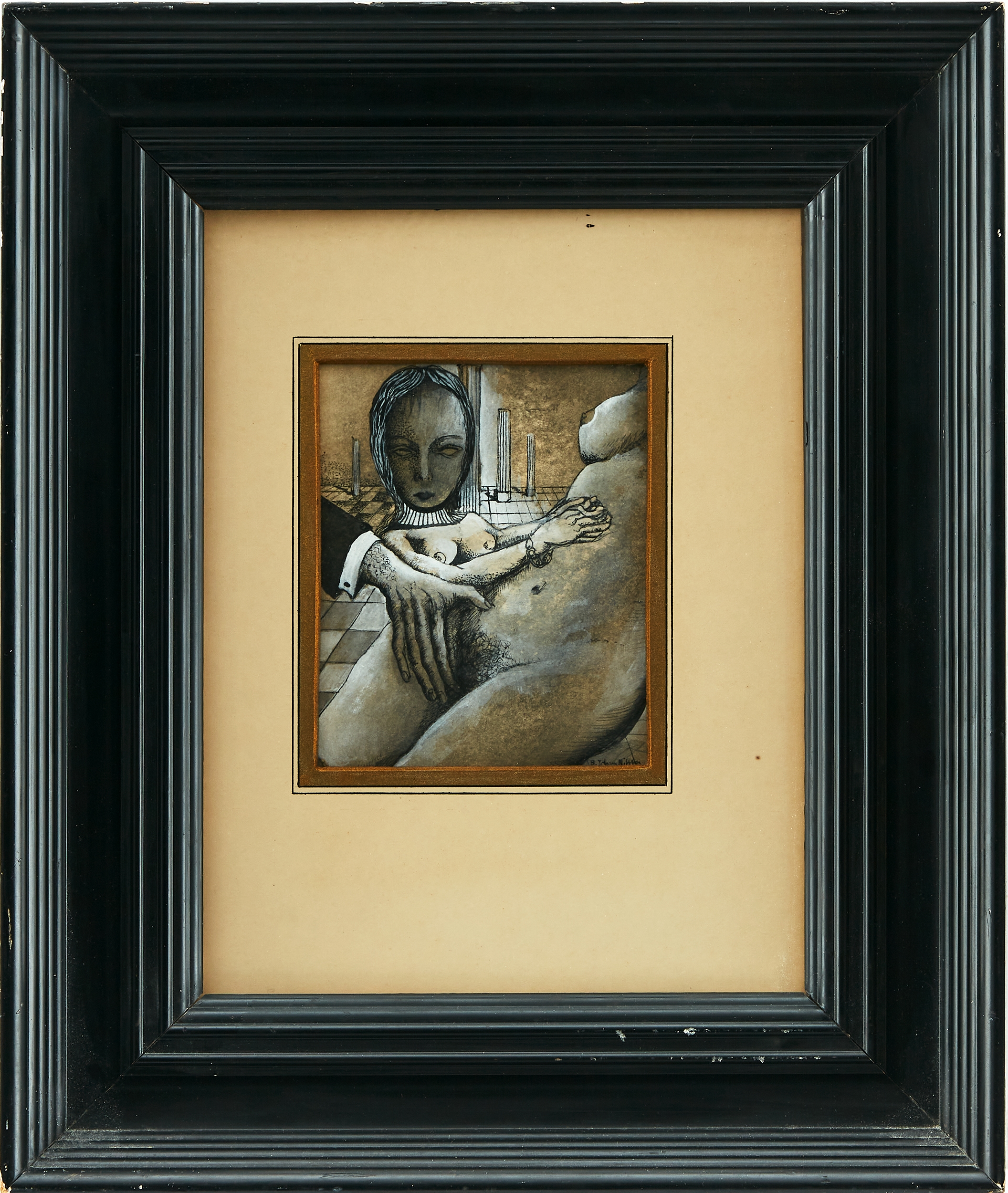 Artwork by Bert-Johnny Nilsson, Besattheten, Made of watercolor and opaque white on paper