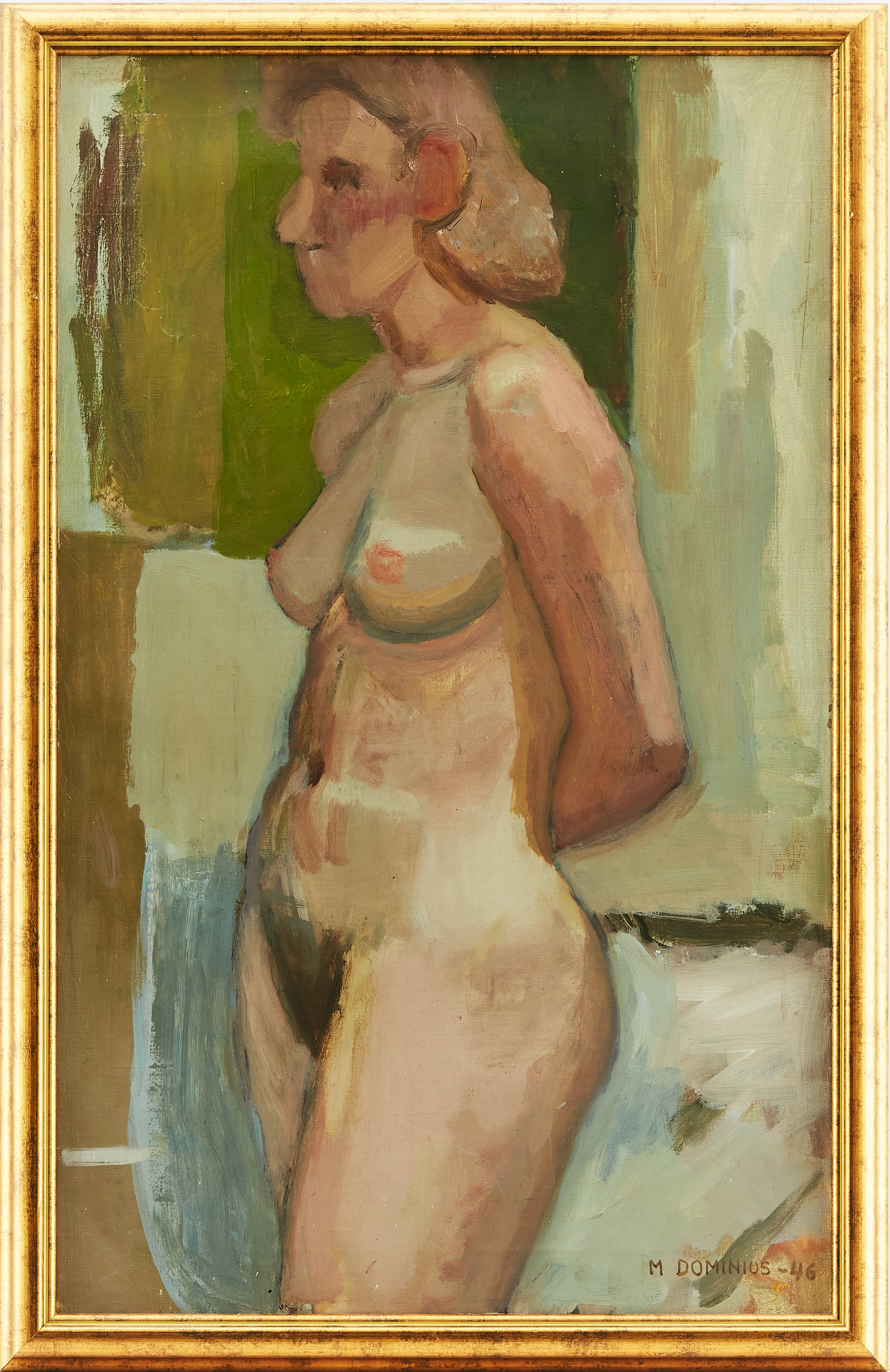 Artwork by Martha Dominius, Modellstudie, Made of oil on canvas