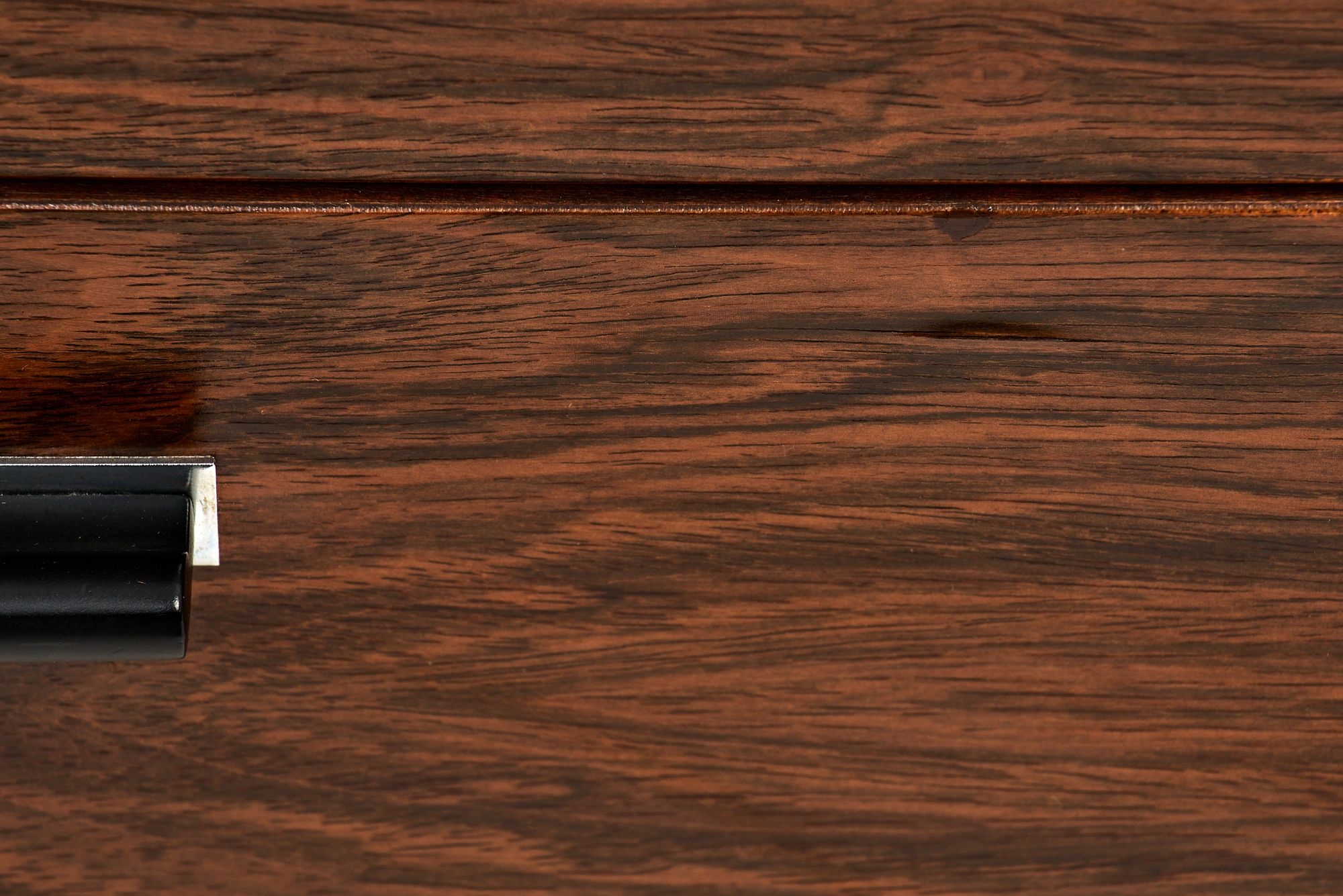 Artwork by Jack Cartwright, Credenza, Made of Rosewood, chromed steel, enameled metal