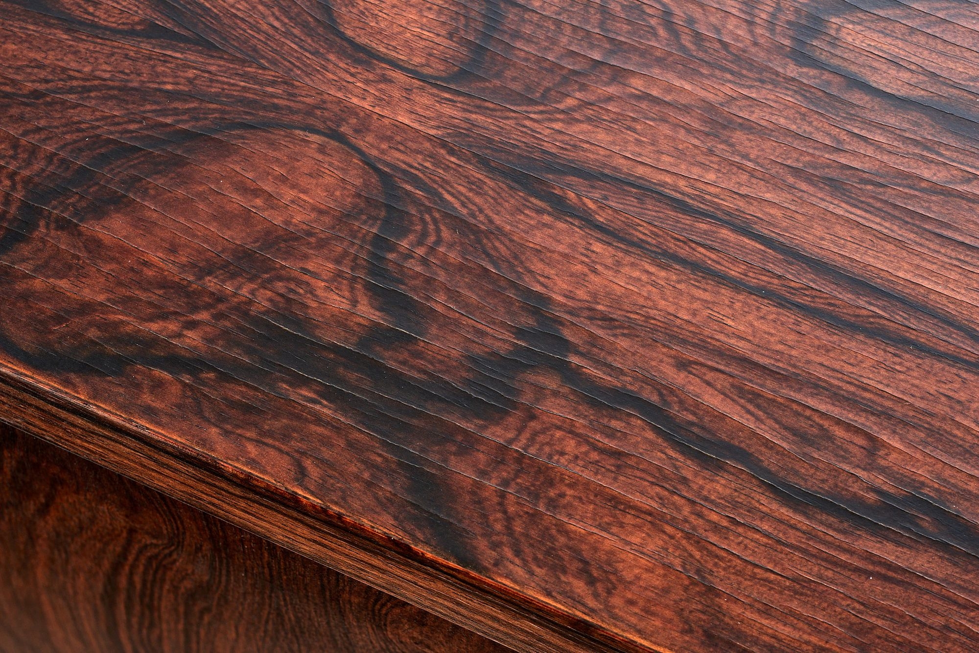 Artwork by Jack Cartwright, Credenza, Made of Rosewood, chromed steel, enameled metal