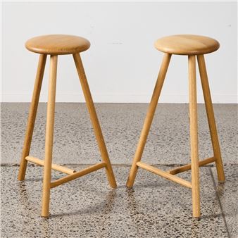 The Perch stool got its inspiration from a very round, solid wooden doorknob in Helsinki. The young designers participated in the Finnish Design Shop Design competition, FDS Awards, and won the first prize with their light stool - Wes Walters