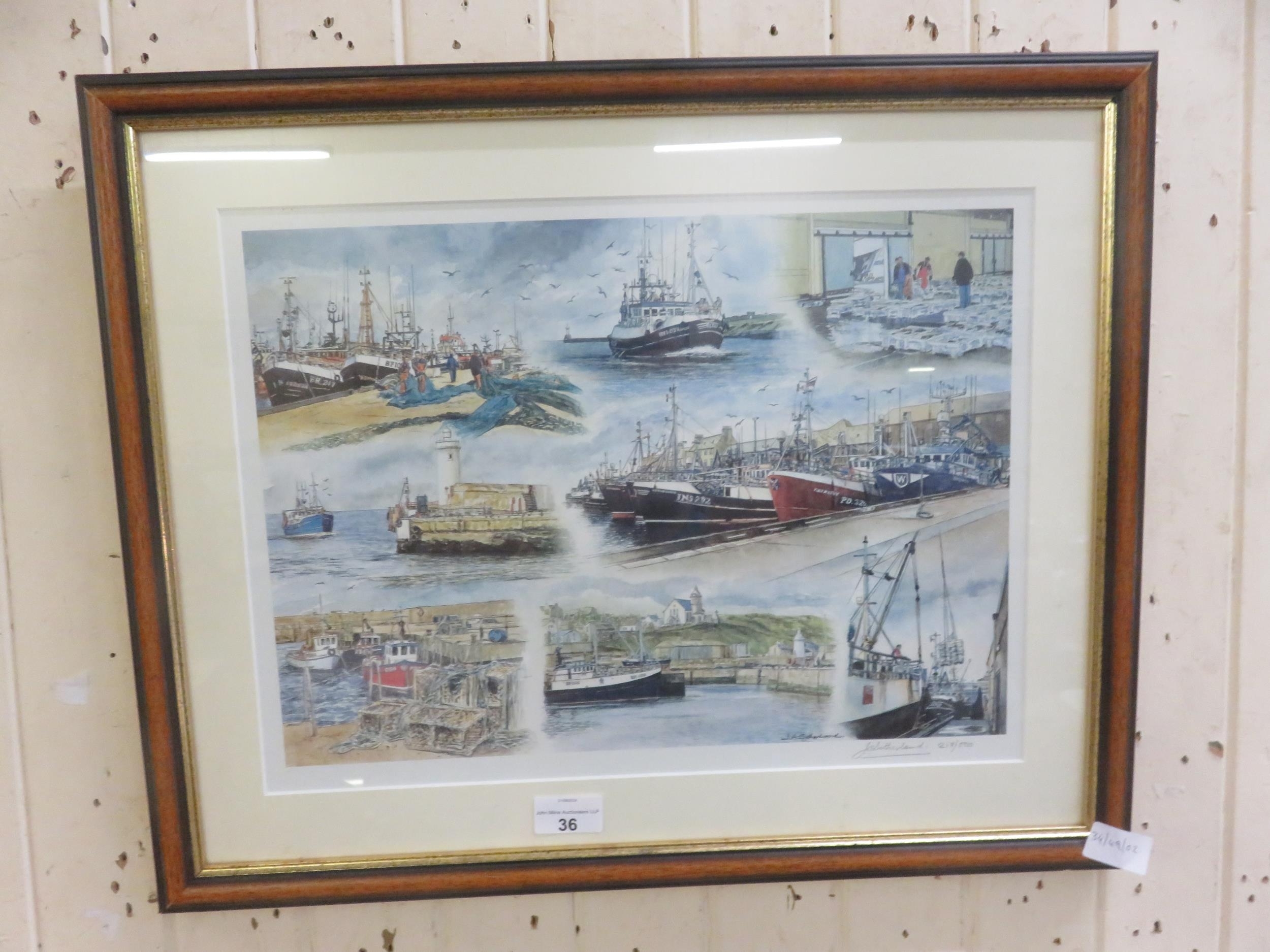 Artwork by J. Sutherland, Scenes of North East Fishing, Made of Print