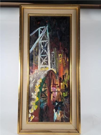 Hal Singer Bridge Landscape Painting by Hal Singer