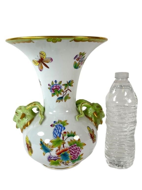 Queen Victoria | Herend Queen Victoria Rams Head Vase | MutualArt