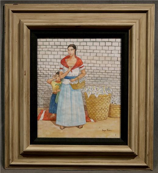 Diego Rivera | Mother and Child selling Lily of the valley | MutualArt