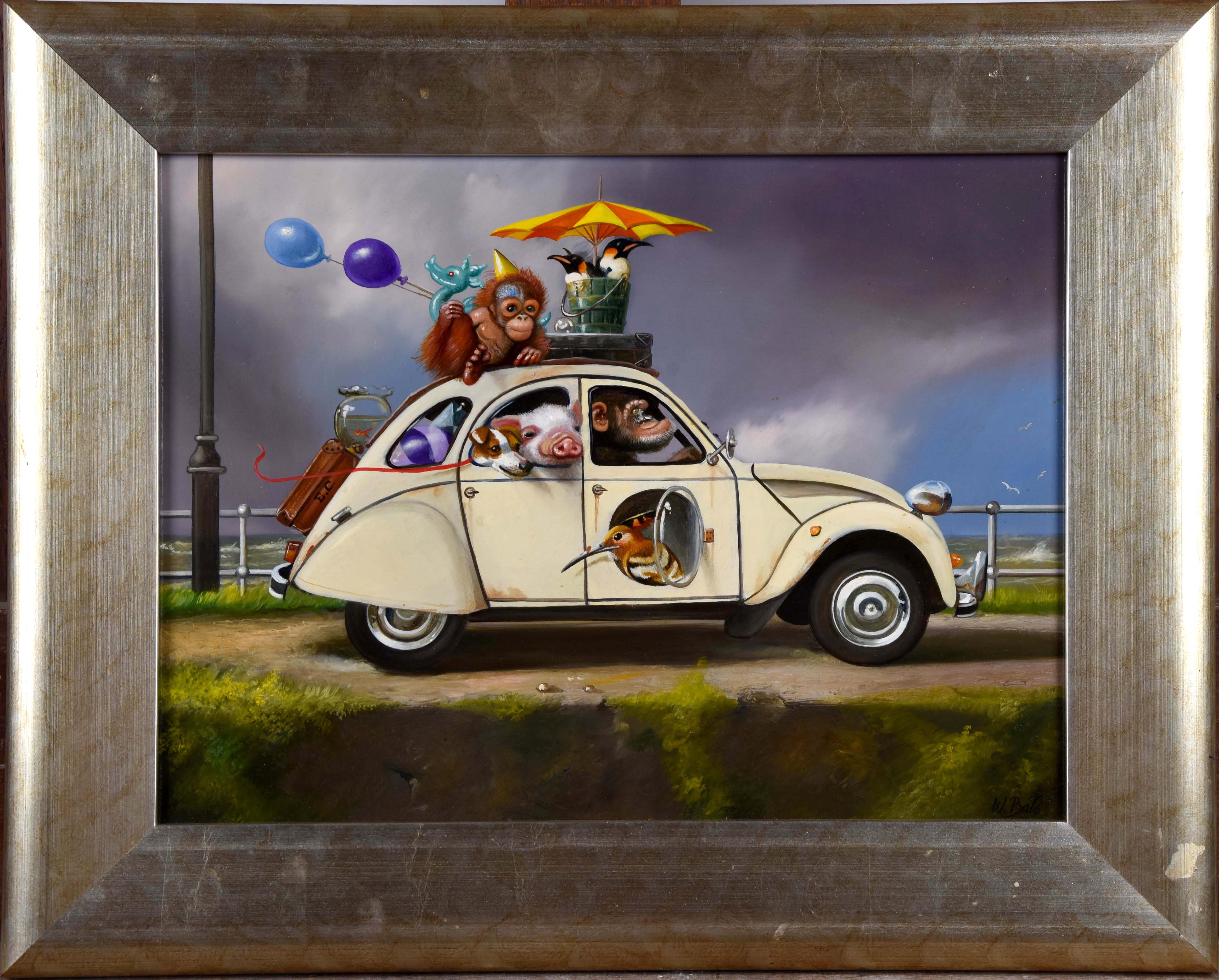 Artwork by Wim Bals, Vakantie, Made of oil on panel