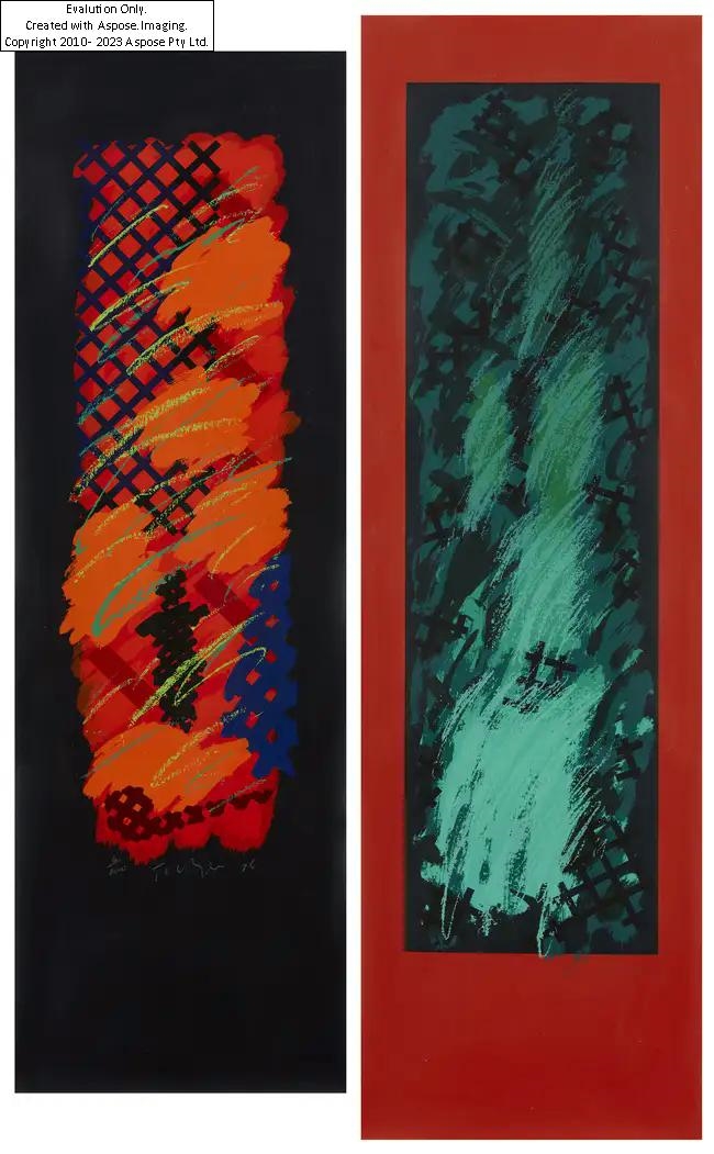 Artwork by William Tillyer, Black Venus, Made of screenprints in colours on wove