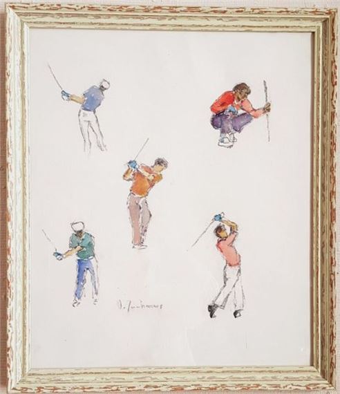 LEZACHMEUR Guy (1920- ) Study of Golfers... - Lot 49 - Euvrard & Fabre - Guy Lezachmeur