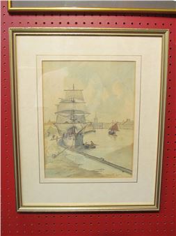 Sailing Boat at Anchor - Kenneth Luck