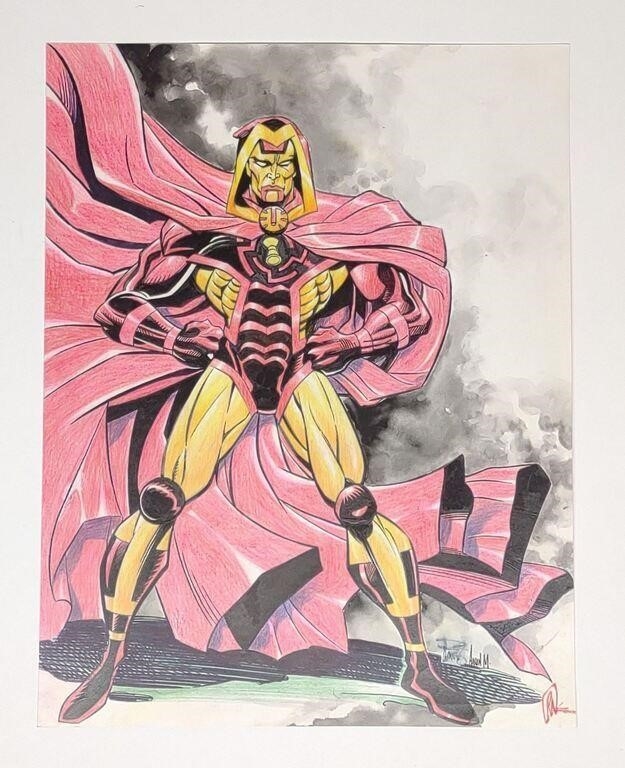 Artwork by Rudy Nebres, Paris Cullins, Aaron Mcclellan, 2 Original Comic Drawings (Paris, Nebres, Aaron M, Made of drawings