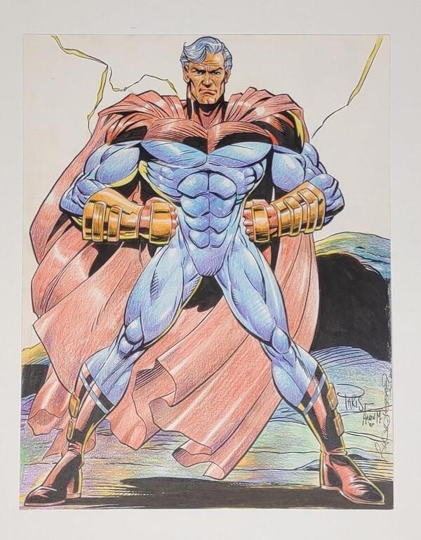 Artwork by Rudy Nebres, Paris Cullins, Aaron Mcclellan, 2 Original Comic Drawings (Paris, Nebres, Aaron M, Made of drawings