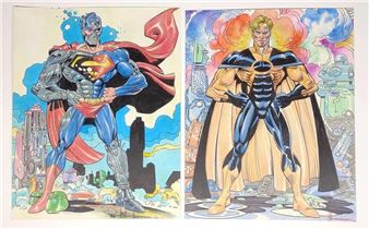 2 Original Comic Drawings (Paris, Nebres, Aaron M - Paris Cullins