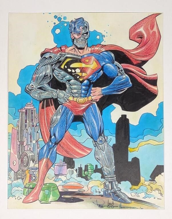 Artwork by Rudy Nebres, Paris Cullins, Aaron Mcclellan, 2 Original Comic Drawings (Paris, Nebres, Aaron M, Made of drawings