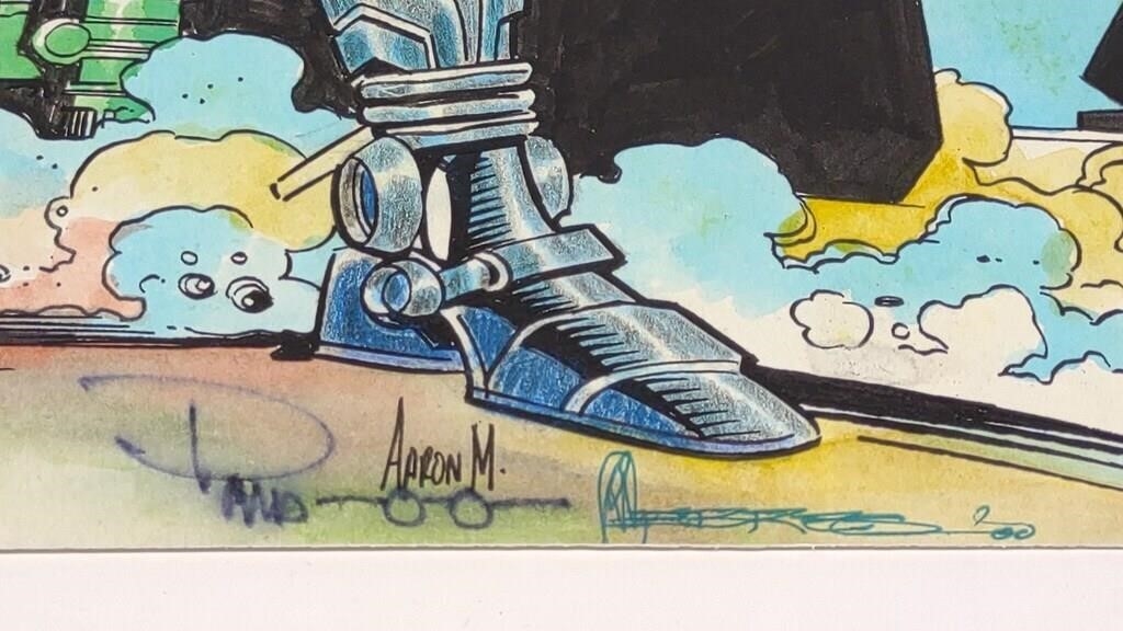 Artwork by Rudy Nebres, Paris Cullins, Aaron Mcclellan, 2 Original Comic Drawings (Paris, Nebres, Aaron M, Made of drawings