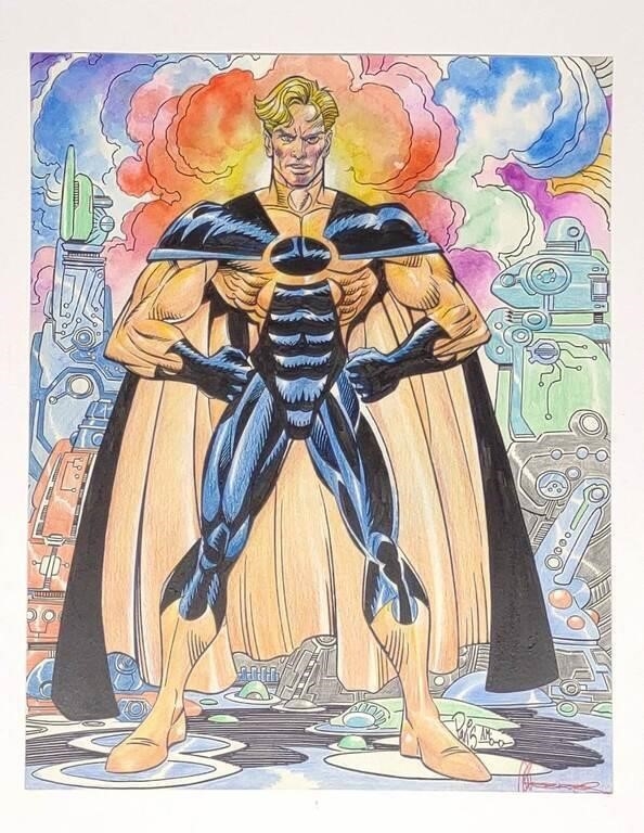 Artwork by Rudy Nebres, Paris Cullins, Aaron Mcclellan, 2 Original Comic Drawings (Paris, Nebres, Aaron M, Made of drawings