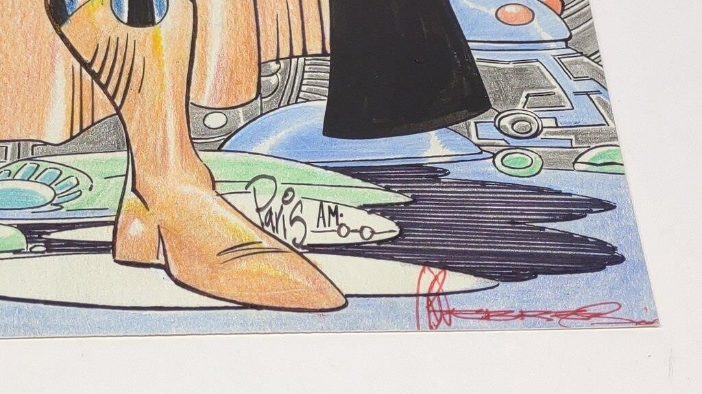 Artwork by Rudy Nebres, Paris Cullins, Aaron Mcclellan, 2 Original Comic Drawings (Paris, Nebres, Aaron M, Made of drawings