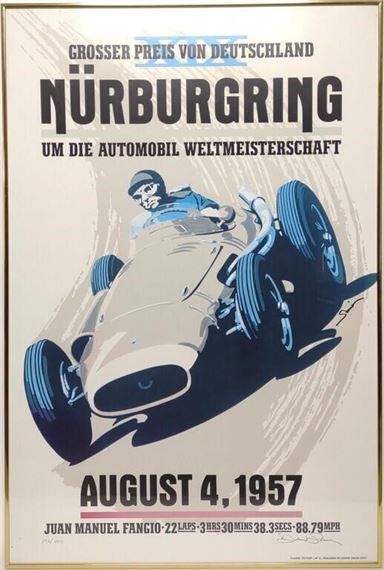 1990 Dennis Simon Signed Nurburgring Racing Art