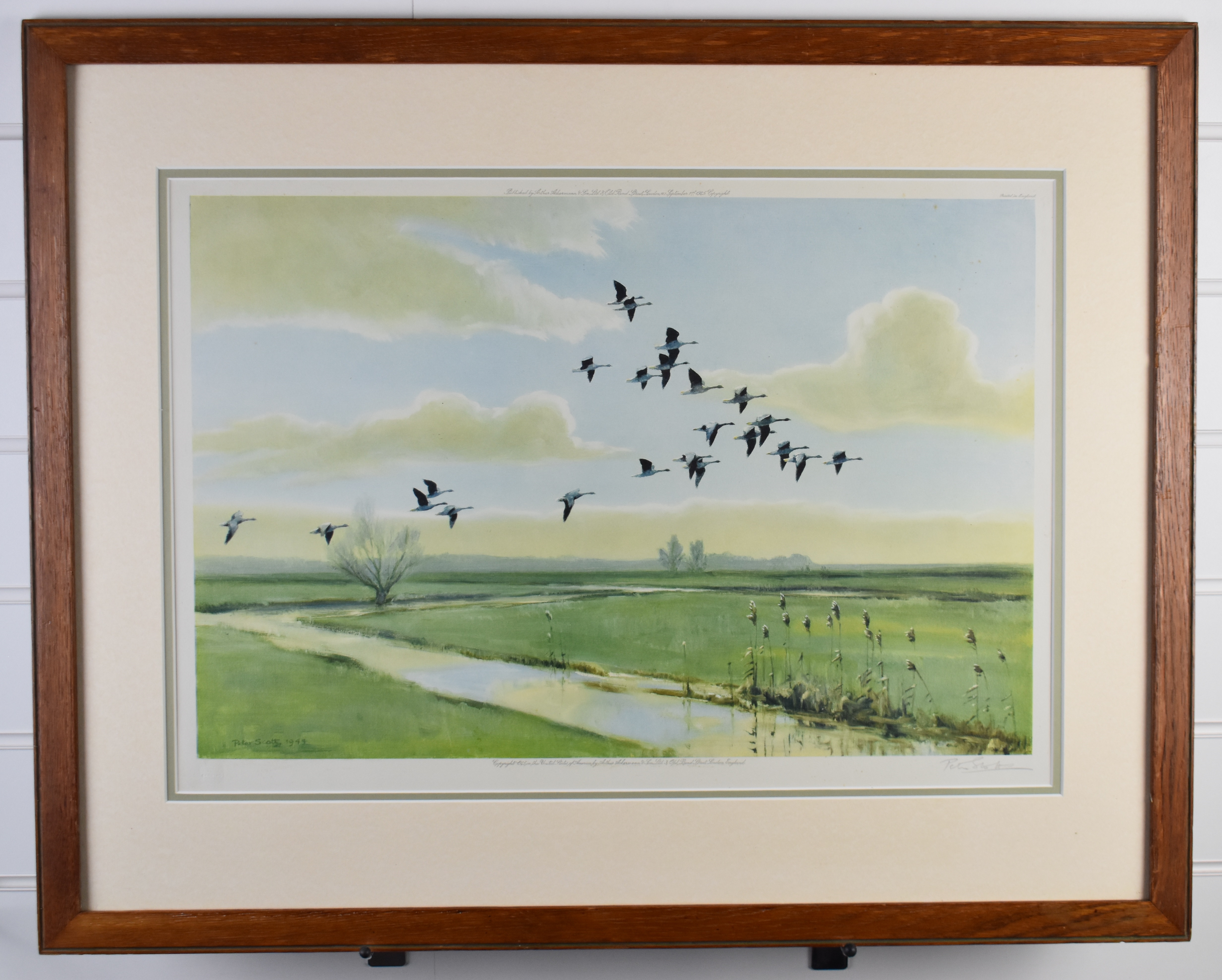 Peter Markham Scott | Peter Scott (1909-1989) signed print of geese in ...