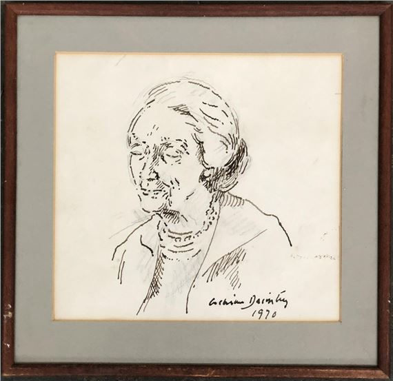 portrait of Charlotte Bonham Carter by Adrian Maurice Daintry, dated 1970