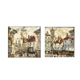 Two Impasto Paintings - Elmo Gideon