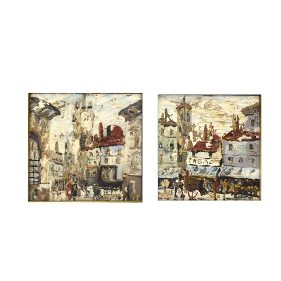 Two Impasto Paintings - Elmo Gideon