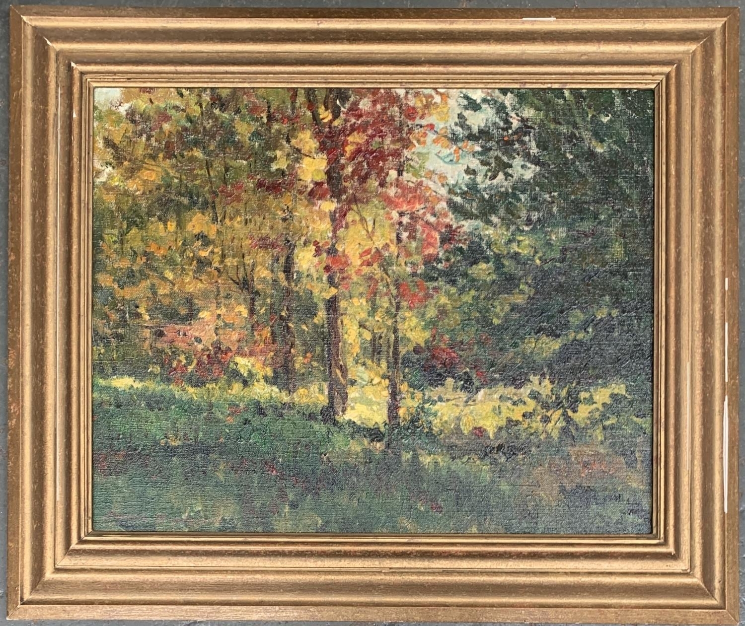 Artwork by Bogomir Bogdanovic, autumnal trees,cm, Made of oil on canvas