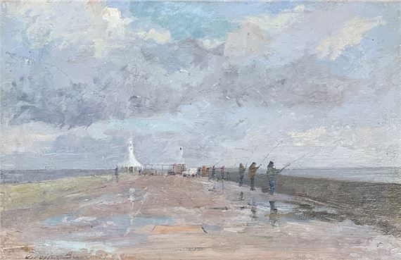 Geoffrey Burrows | Fisherman Lowestoft Pier | MutualArt