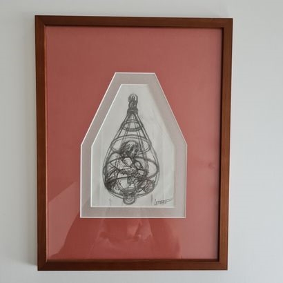 Artwork by Laurent Vicente, Laurent VICOMTE. Balade au bout du monde, Made of Crayonné