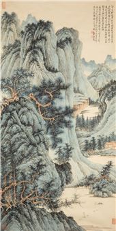 Ink And Color On Paper - Xie Zhi Liu