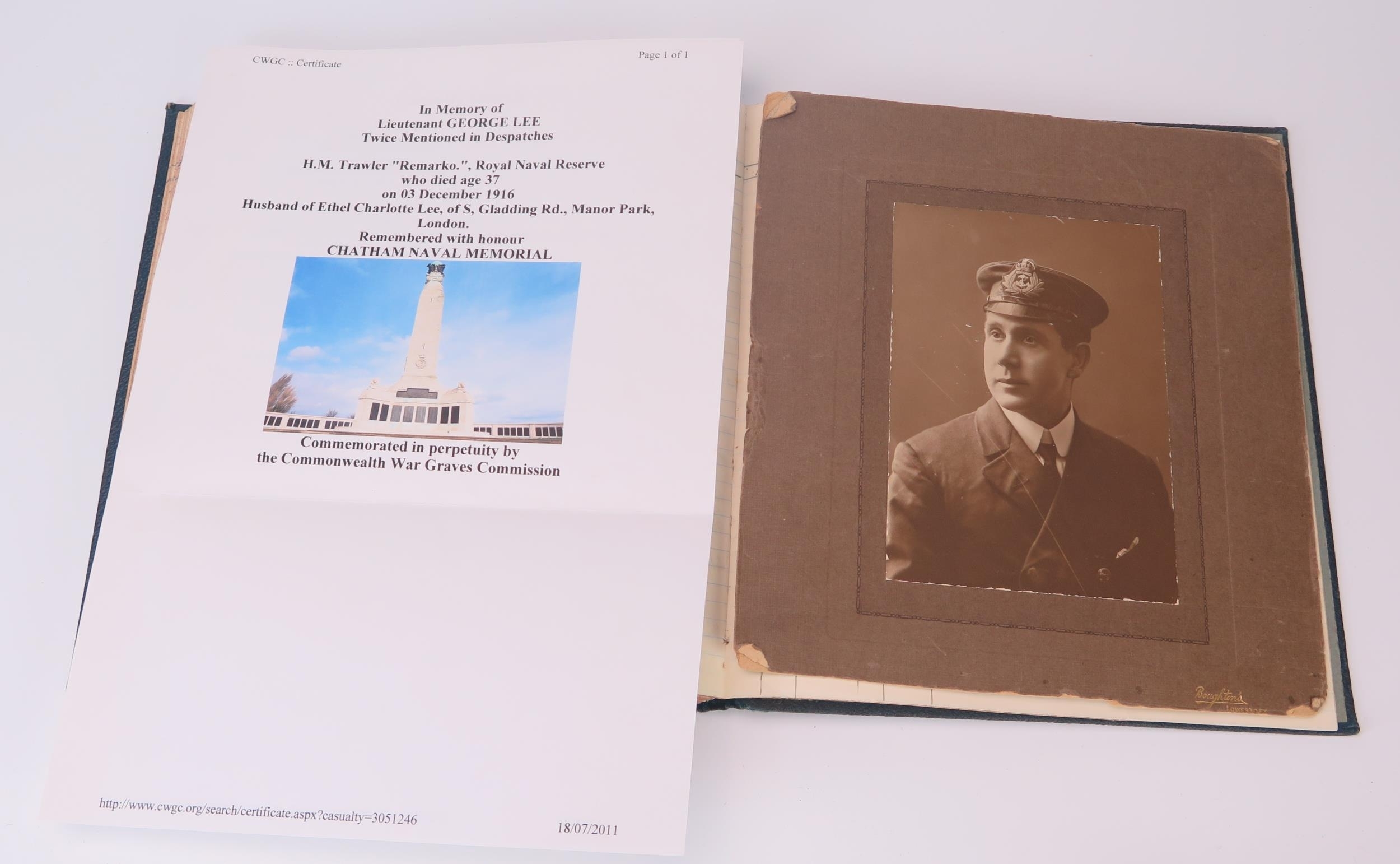 George Lee | A World War One sea log of Lieutenant George Lee RNR (1914 ...