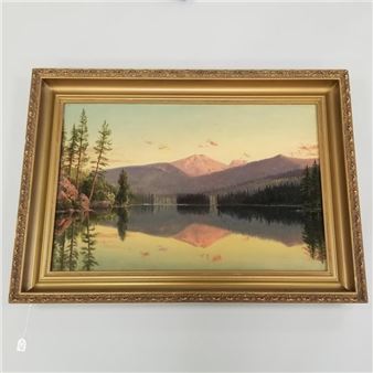 H. (Henry) H. Bagg framed signed oil painting on - Henry H. Bagg