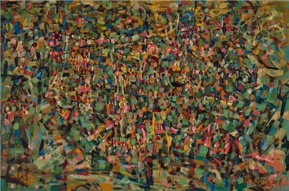 NON-OBJECTIVE PAINTING by Ralph Balson, painted in 1956