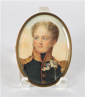 MINIATURE PORTRAIT OF ALEXANDER I (RUSSIAN 1777-1825) AFTER ANGELIQUE ZELLER - Angelika Zeller