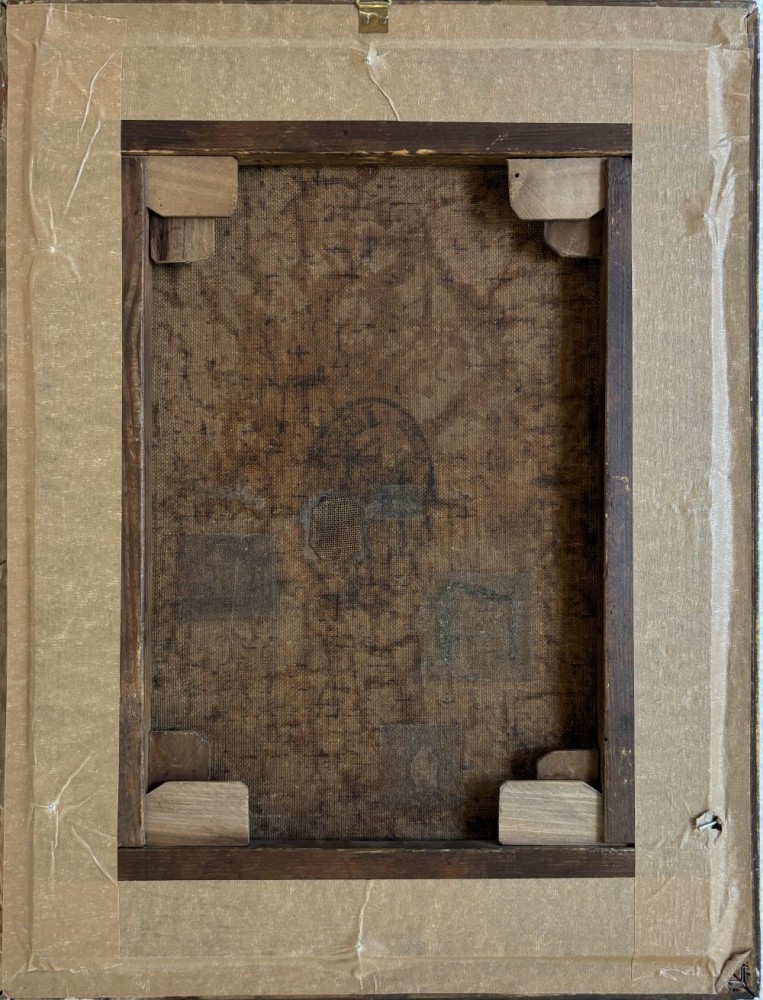 Artwork by Enrico Gamba, CARABINIERE CON MANTELLO E PISTOLA, Made of oil on canvas