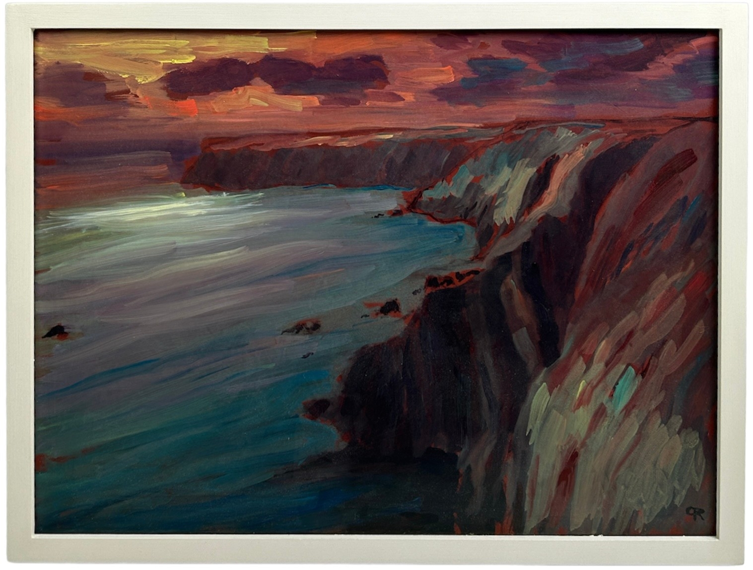 Robin Pickering | ROBIN PICKERING, Cornish cliffs after sunset cm xcm ...