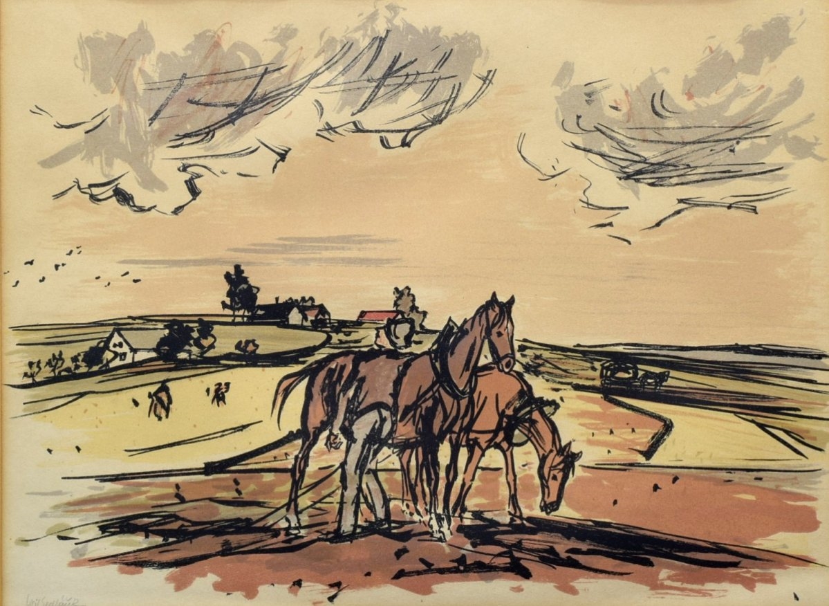 Artwork by Vojtěch Sedláček, čԱ, Made of barevná litografie