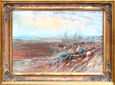 "Plachetnice u pobřeží - Dubrovník" - František Myslivec