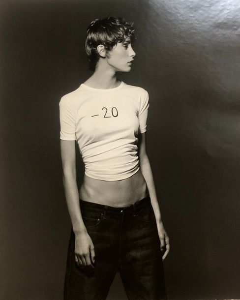 Artwork by Marc Hispard, Two portraits of female models, Made of silver prints