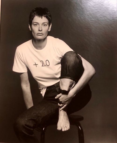 Artwork by Marc Hispard, Two portraits of female models, Made of silver prints